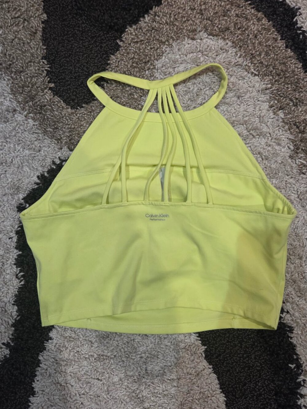 Calvin Klein Green Strappy Crop Top Like New